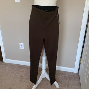 Zara brown elastic waist leggings